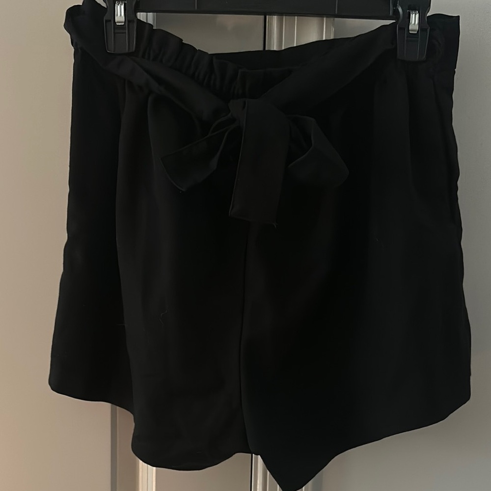 H&M Black High Waist Dressy Shorts